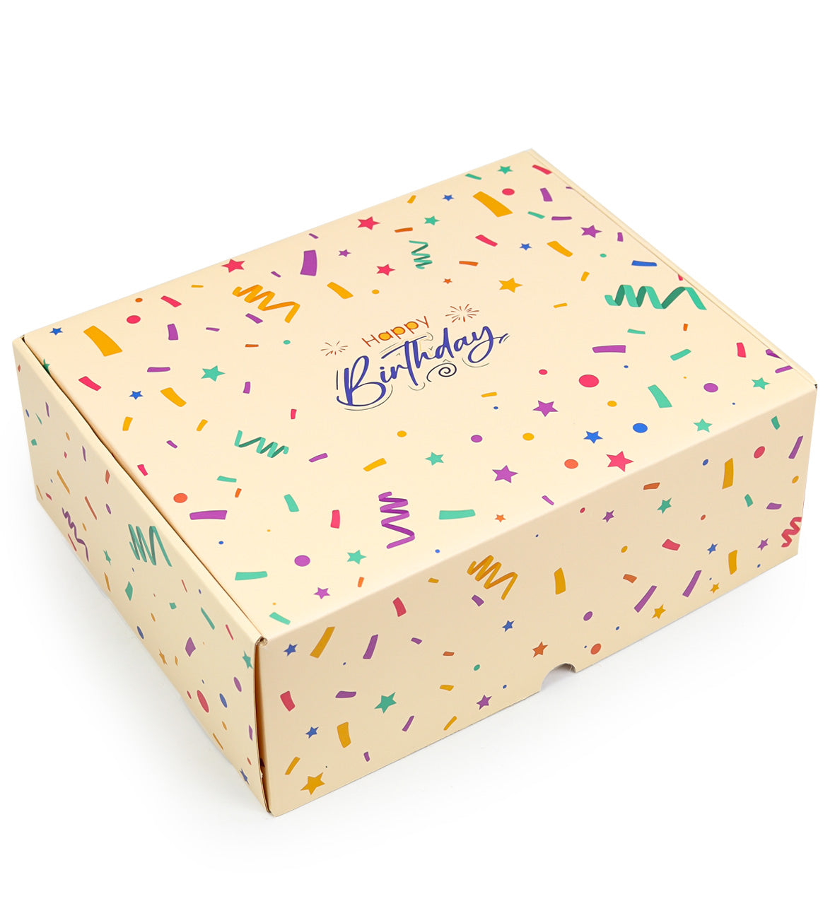 Doğum Günü Kutusunda Turuncu Dereceli Termos & Premium Çikolata & Kupa & Metal Kutulu Mum Doğum Günü Hediyesi