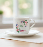 Renkli Çiçek Baskılı Fincan