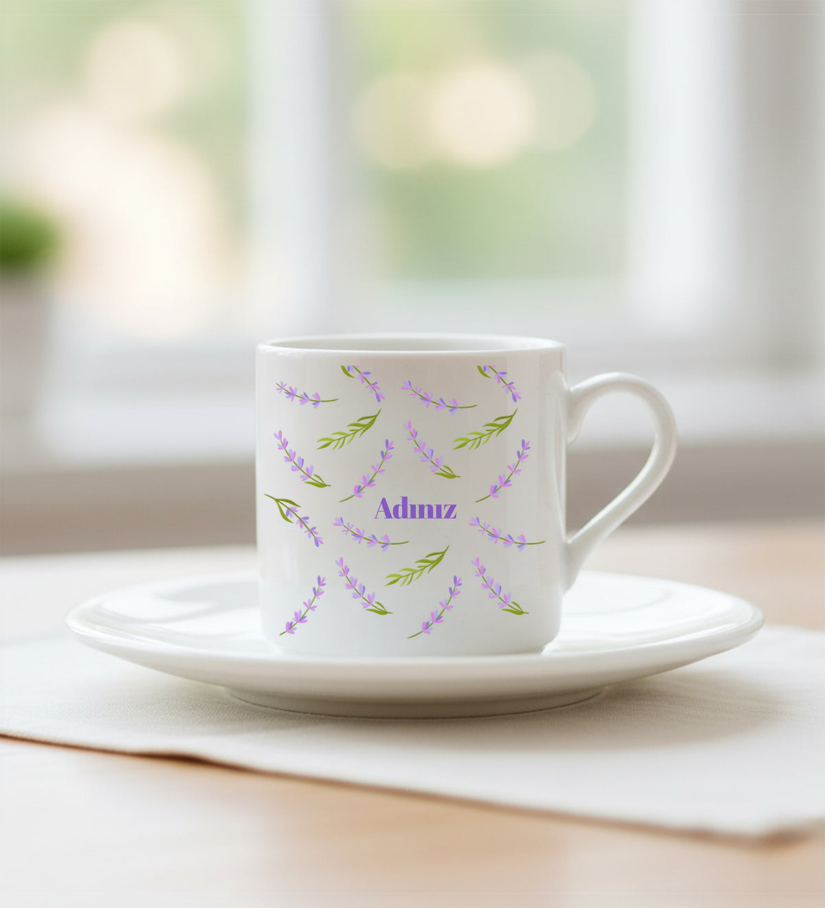 Lavanta Baskılı Fincan