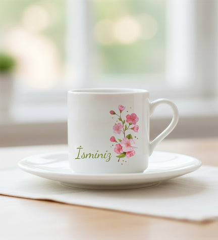 Pembe Baskılı Fincan