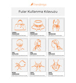 Kahverengi Tasarım Fular