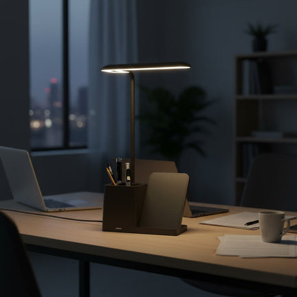 S-link SL-M9054 TypeC 15W Kablosuz Şarj Cihazı Kalemlikli Masa Lambası