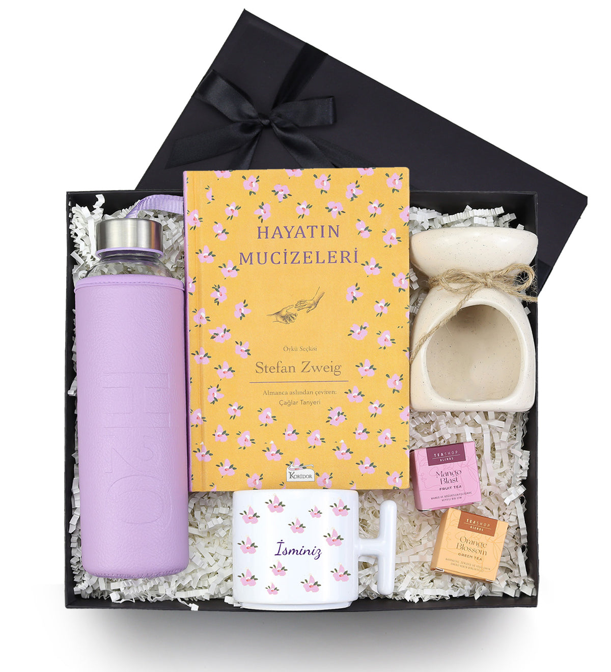 Hayatın Mucizeleri Kitabı & 500ml Matara & Bitki Çayı & T Kupa & Buhurdanlık Hediye Seti