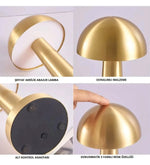 Gold Mantar Masa Lambası
