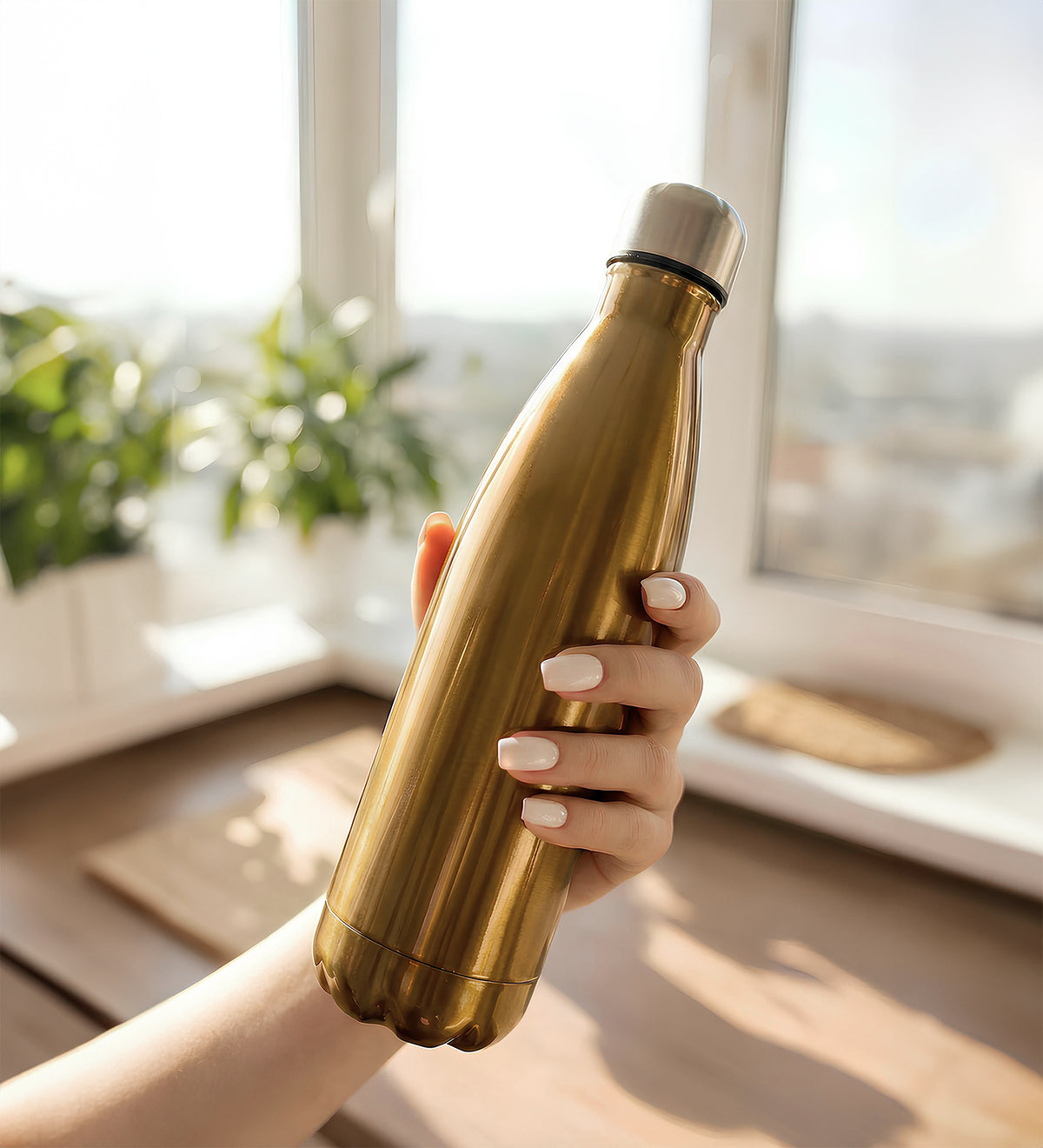 Spor Çelik Termos 500ml Gold