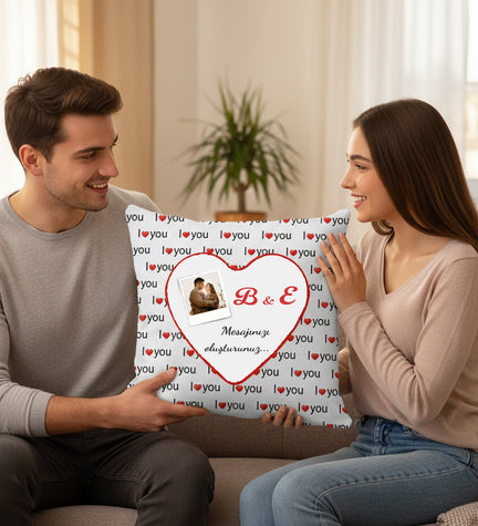 Kişiye Özel I Love You Yastık