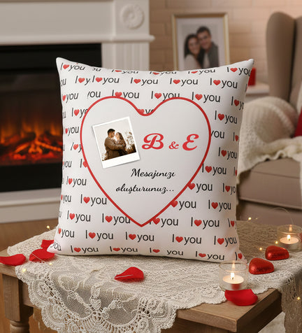 Kişiye Özel I Love You Yastık