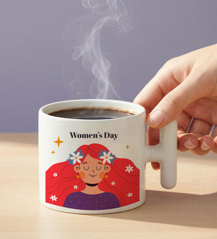 Kadınlar Günü Tasarım T kupa