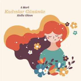 8 Mart Kadınlar Günü Mesaj Kartı