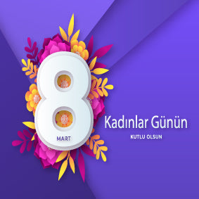 8 Mart Kadınlar Günü Mesaj Kartı