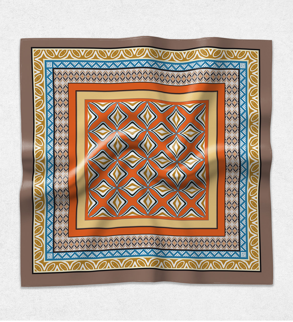 Kahverengi Tasarım Fular