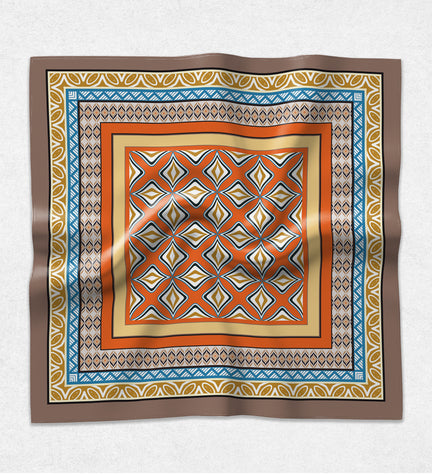 Kahverengi Tasarım Fular