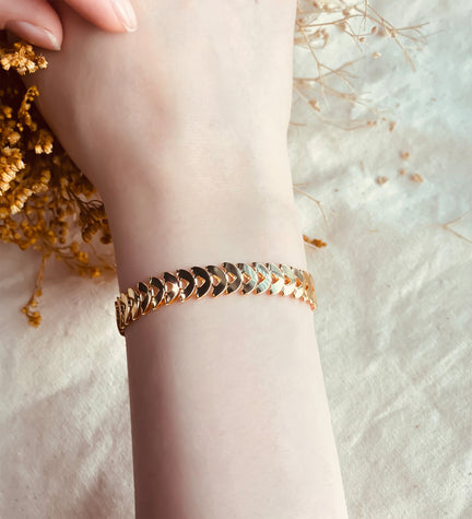 Balık Kılçığı Çelik Bileklik