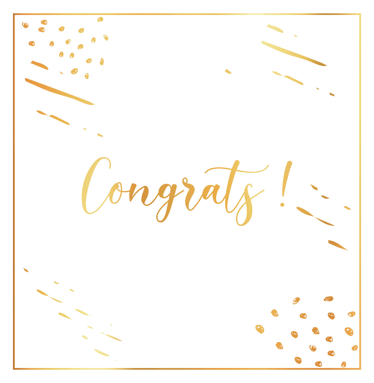 Yaldız Baskılı Tebrikler Kartı