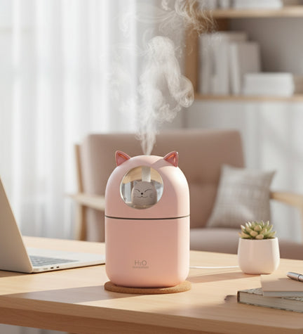 Pembe Kedili Hava Nemlendirici