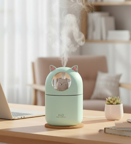 Yeşil Kedili Hava Nemlendirici