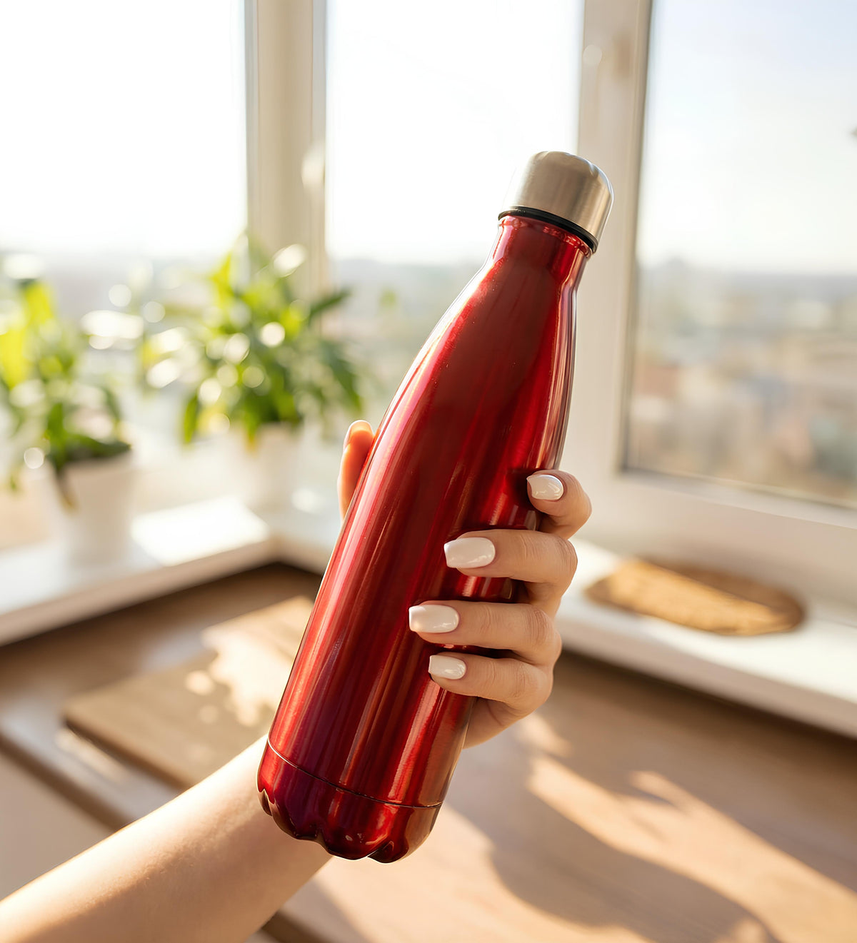 Spor Çelik Termos 500ml Kırmızı