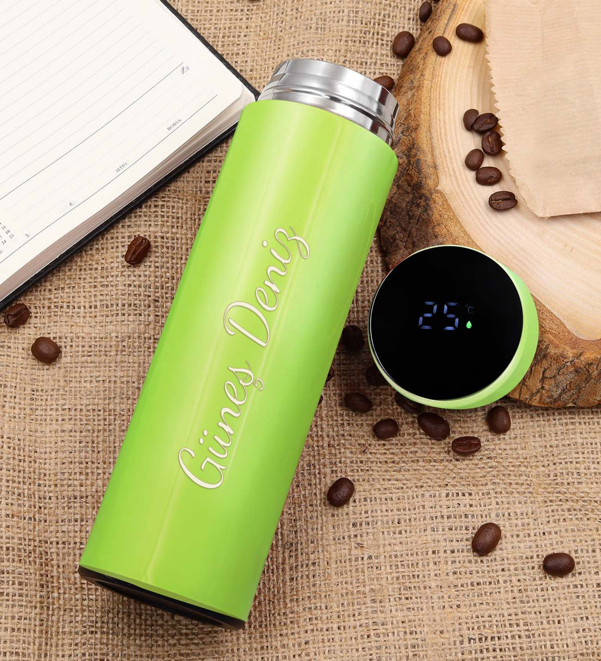 Dereceli Yeşil Termos
