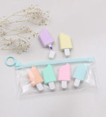 Kişiye Özel Pembe 500 ML Dereceli Termos & Konfeti Defter & Mor Dikişli Mini Not Defteri & Dondurma Fosforlu Kalem & Doğum Günü Yıldız Mum Hediye Seti