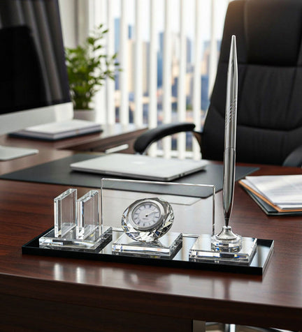 Kristal Masaüstü Kalemli İsimlik