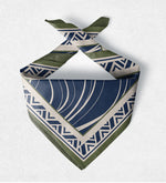 Lacivert Desenli Fular