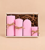 Ng Gifts Dekoratif 4'lü Pembe Mum Seti