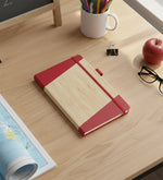 Bambu Dokulu Defter Kırmızı