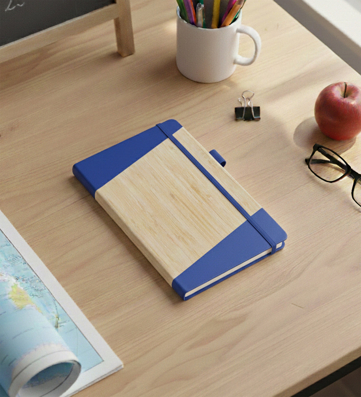 Bambu Dokulu Defter Lacivert