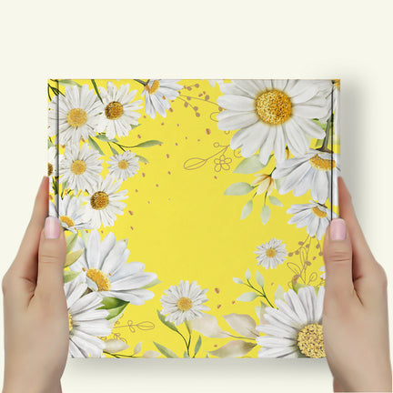 Sarı Çiçekli Tasarım Kutu