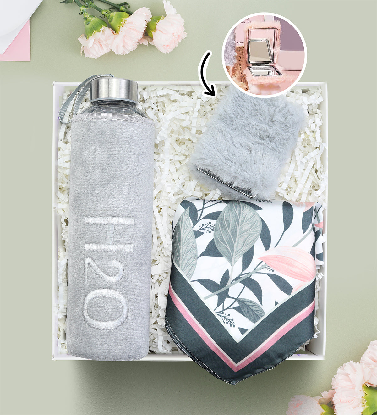 Peluş Mataralı Kadına Hediye Kutusu