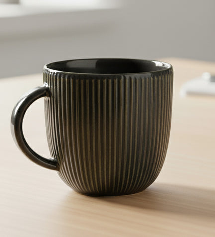 Çizgili Porselen Kupa