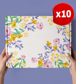 Renkli Çiçekli Kutu (10 Adet)