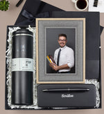 Scrikss 88 Mat Roller Kalem & Stanley Termos & Esnek Kapak Gri Defter & Dokulu Çerçeve Hediye Seti