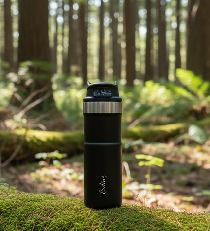 Kişiye Özel Siyah Çelik Termos 480ml