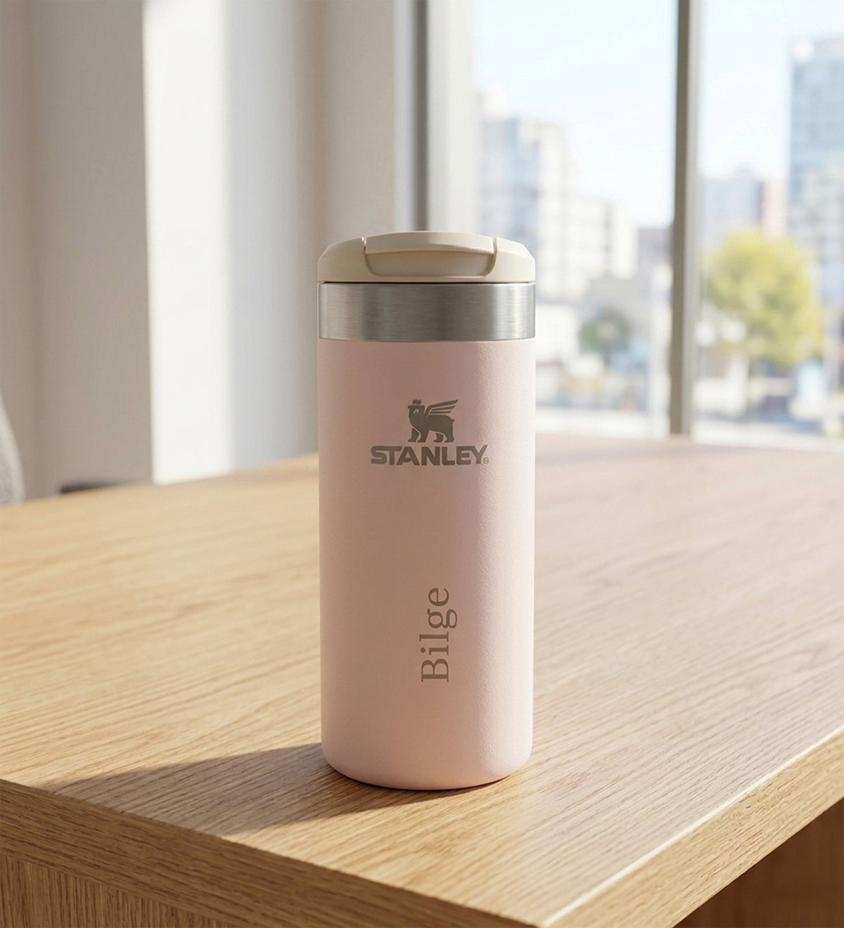 Kişiye Özel The AeroLight™ Transit Mug Stanley Termos 0.35 L Rose Quartz