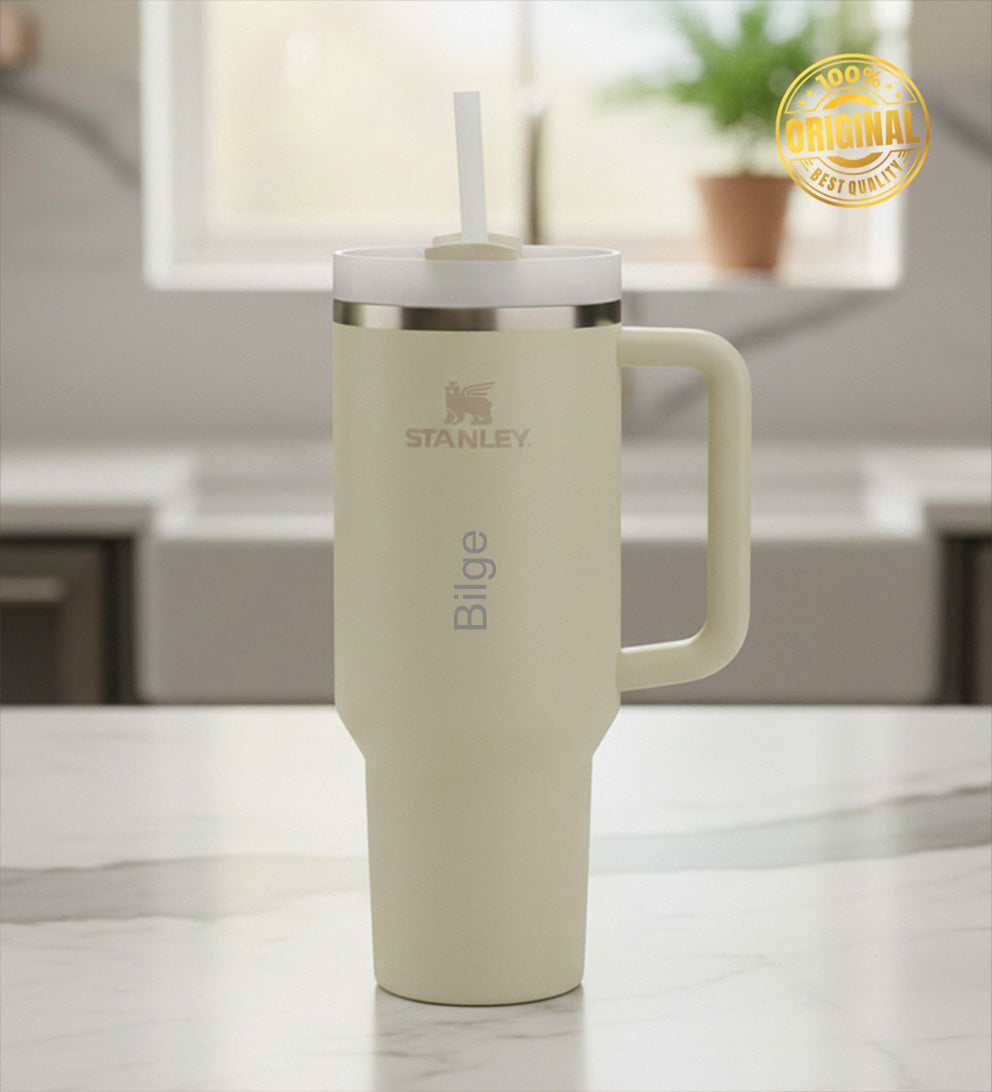 Kişiye Özel Stanley Termos Quencher H2.O FlowState 1.18L Krem
