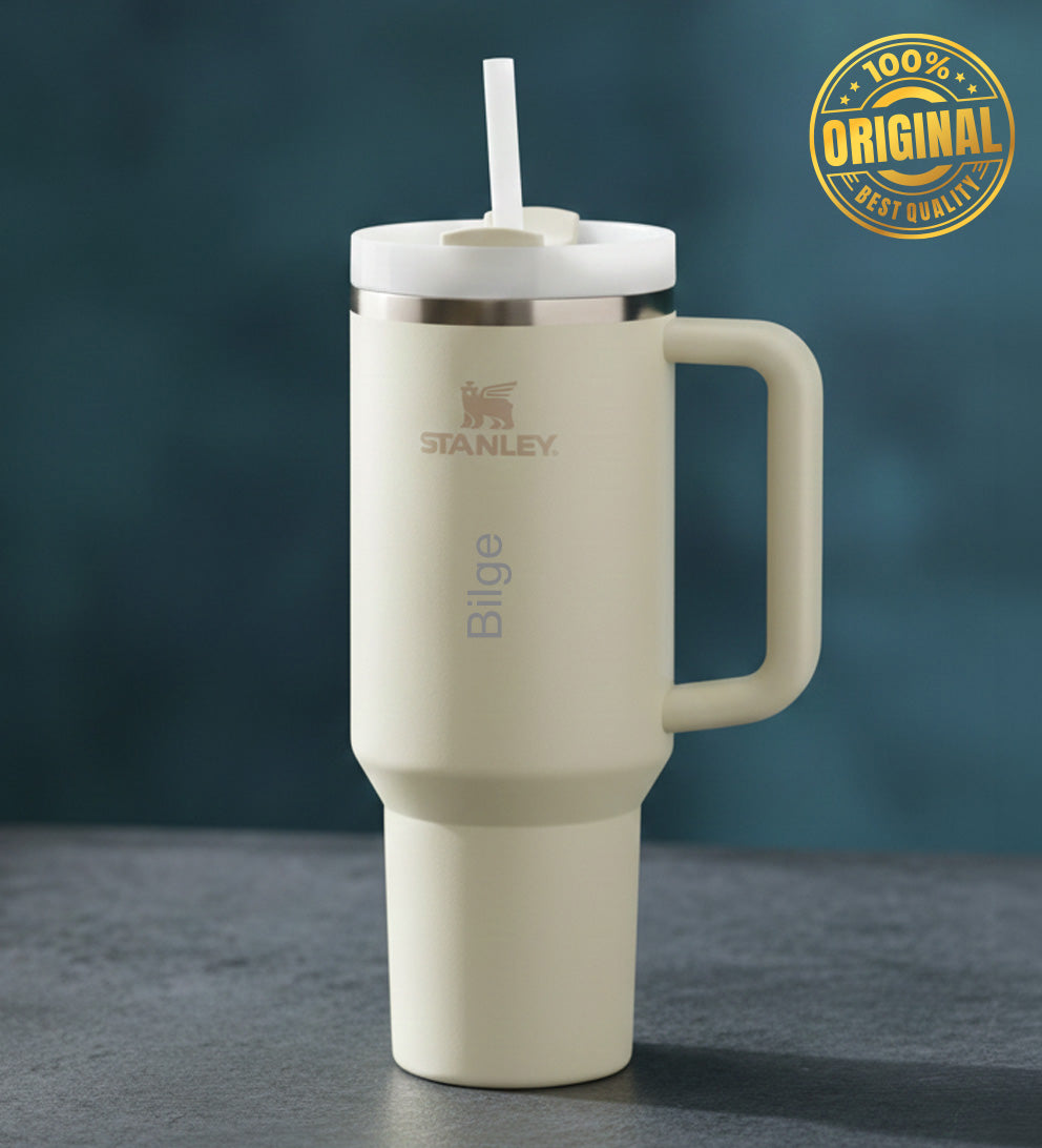Kişiye Özel Stanley Termos Quencher H2.O FlowState 1.18L Krem