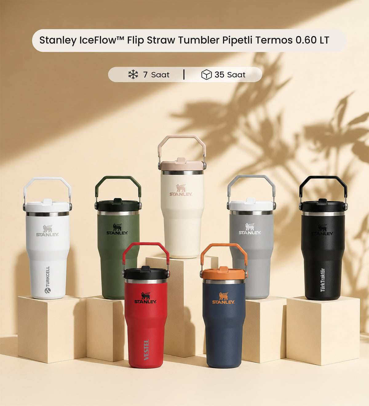 Flip Straw Tumbler Pipetli Termos 0.60 LT