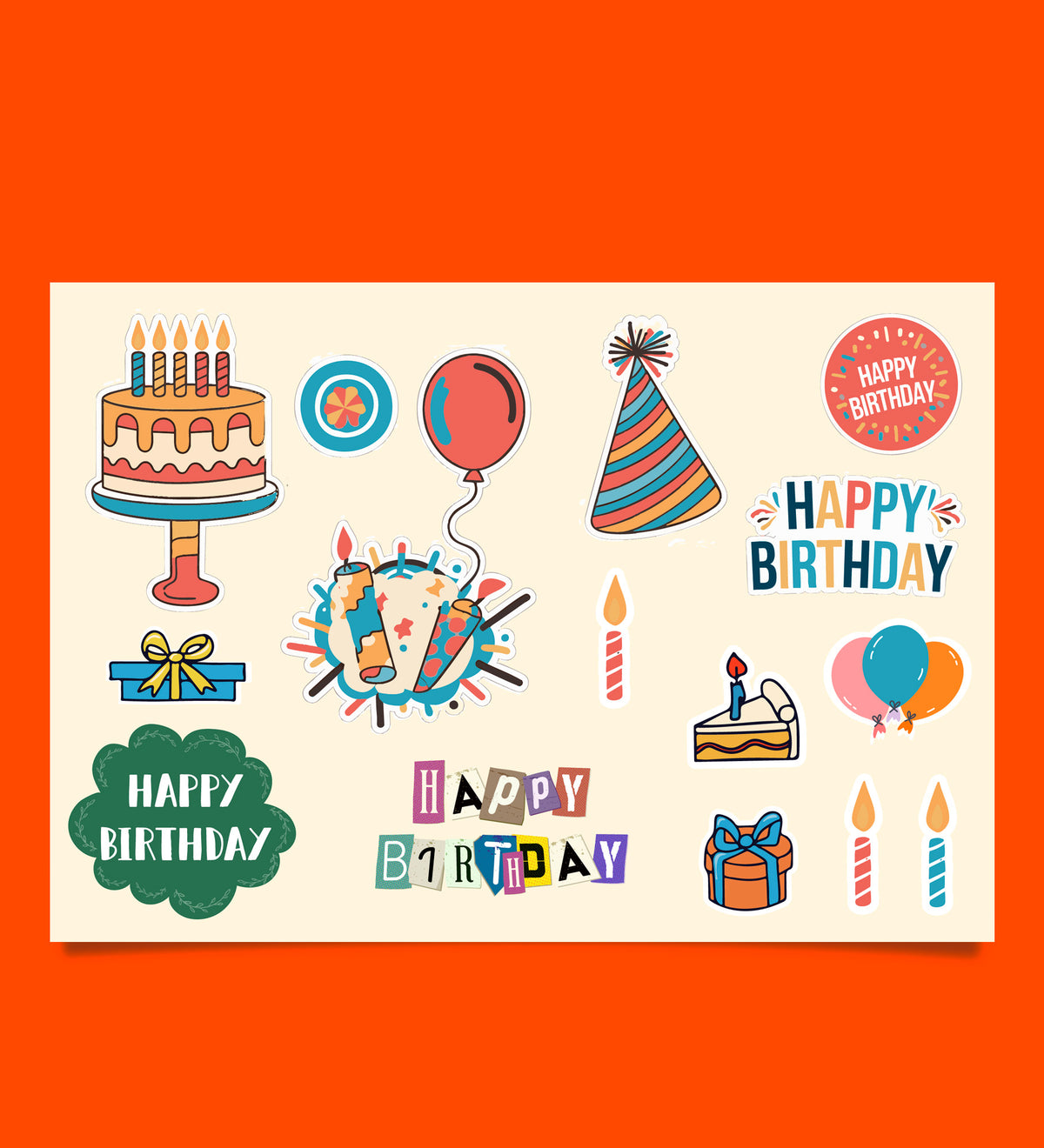 Doğum Günü Sticker Set