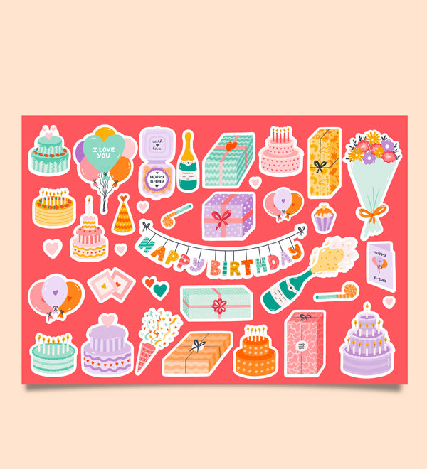Doğum Günü Sticker Set