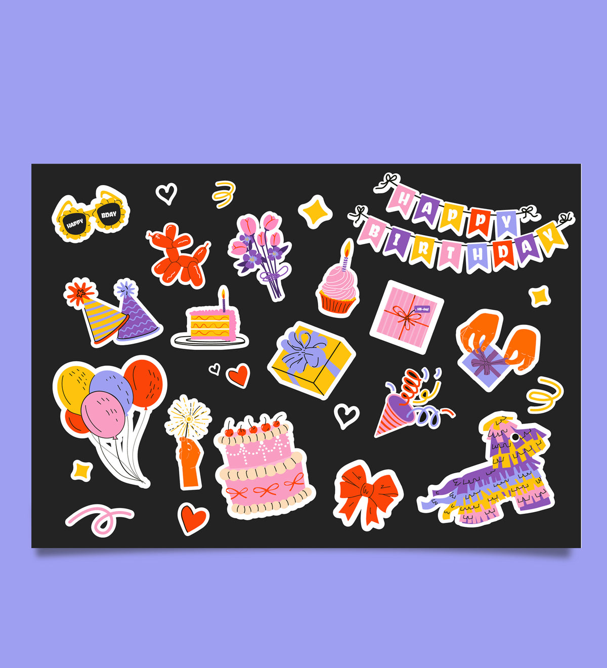 Doğum Günü Sticker Set