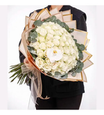 Premium Bukette 100 Beyaz Gül