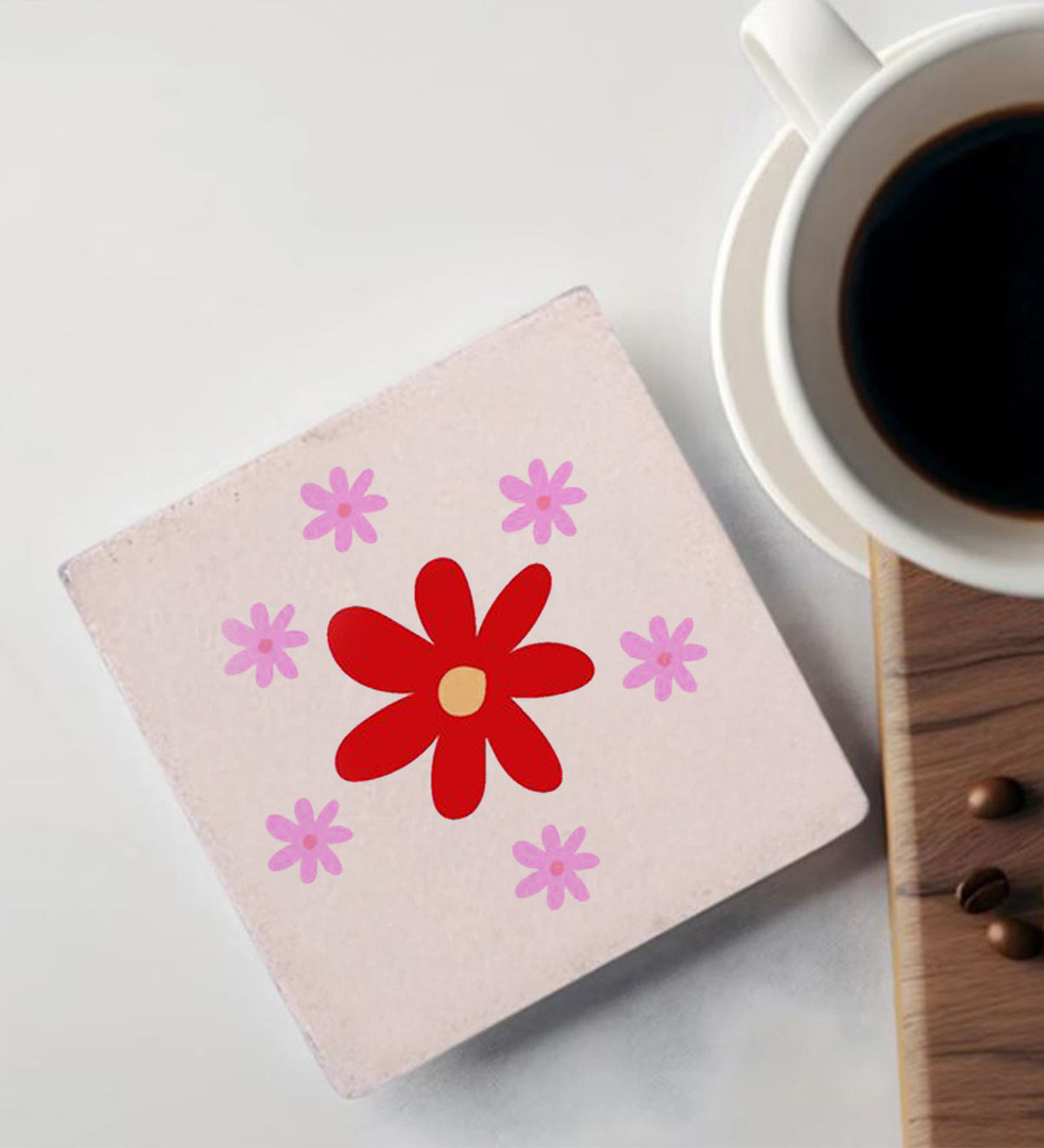 Tasarım Defter & Tükenmez Kalem & Taş Bardak Altlığı & Kupa Hediye Seti