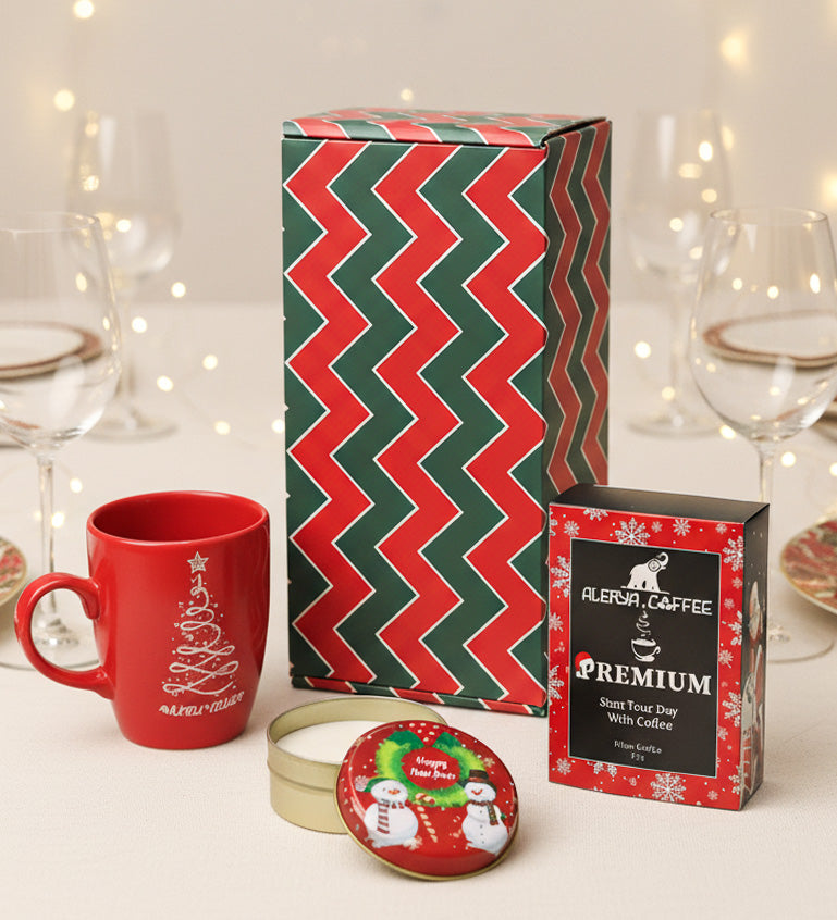Yılbaşı Tasarım Kutusunda Hediye Seti
