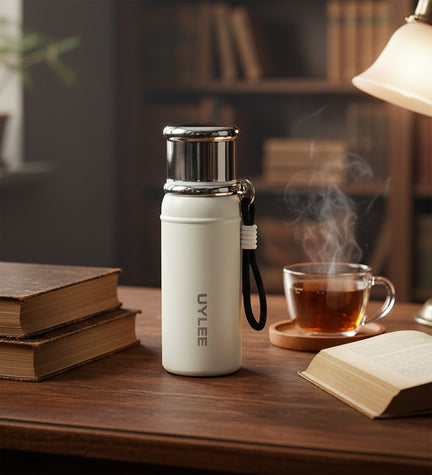 Beyaz Çelik Termos 500 ml