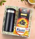 Çelik 350ml Termos & Beta Tea Bitki Çayı & Ülker Pastil Hediye Seti