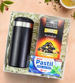Çelik 350ml Termos & Beta Tea Bitki Çayı & Ülker Pastil Hediye Seti
