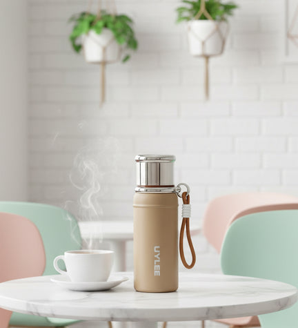 Kahverengi Çelik Termos 500 ml