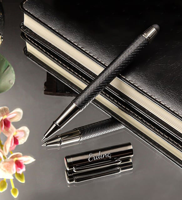 0,47 Stanley Termos & Defter & Siyah Touch Roller Kalem & Siyah Kupa Hediye Seti