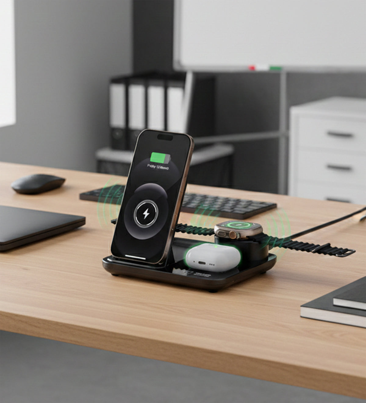 Üçlü Wireless Şarj Standı
